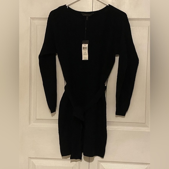 NWT BCBGMaxAzria Boatneck Long Sleeve Belted Sweater Size XS - Picture 3 of 8